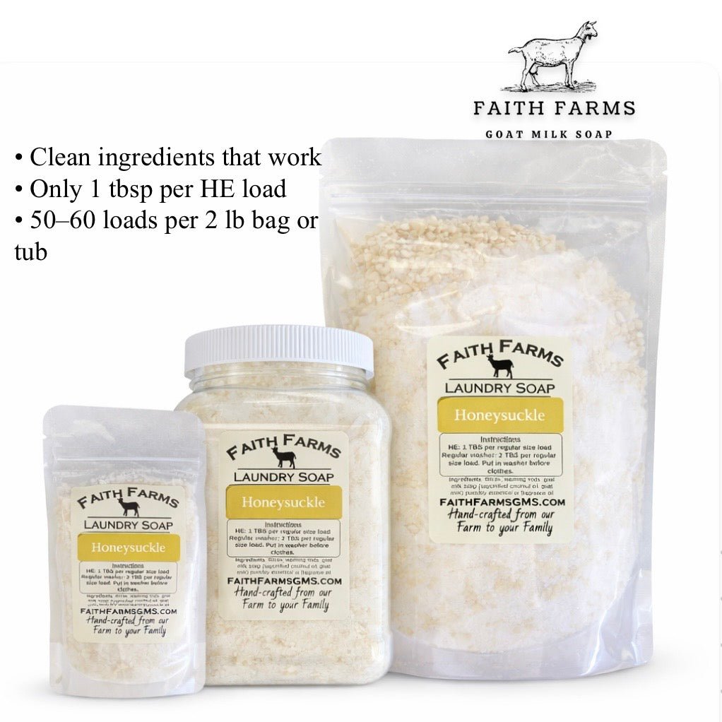 Honeysuckle Goat Milk Laundry Soap – Natural Laundry Detergent