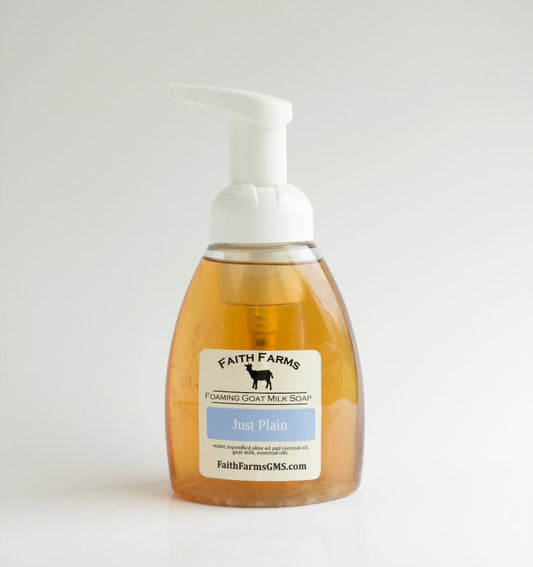 Just Plain Foaming Goat Milk Hand Soap - Faith Farms Goat Milk Soap
