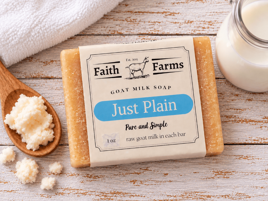 Just Plain Goat Milk Soap (Unscented) - Faith Farms Goat Milk Soap