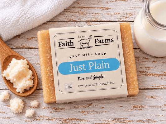 Just Plain Goat Milk Soap (Unscented) - Faith Farms Goat Milk Soap
