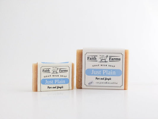 Just Plain Goat Milk Soap (Unscented) - Faith Farms Goat Milk Soap