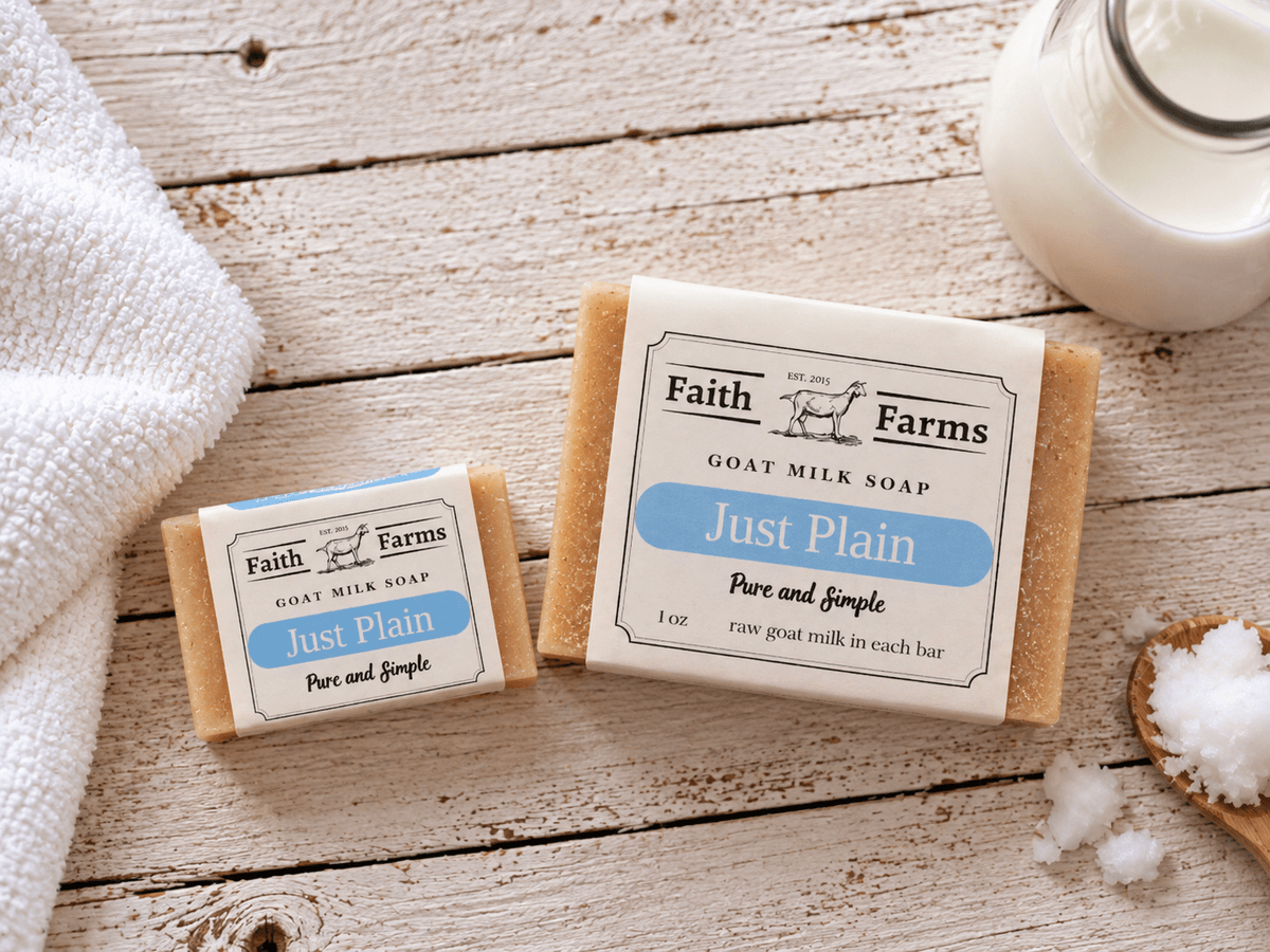 Just Plain Goat Milk Soap (Unscented) - Faith Farms Goat Milk Soap