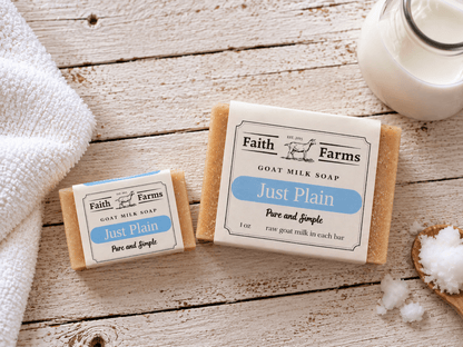 Just Plain Goat Milk Soap (Unscented) - Faith Farms Goat Milk Soap