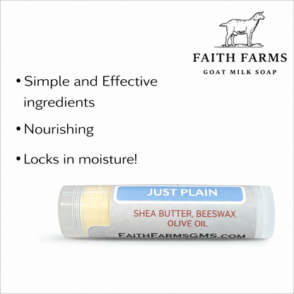 Just Plain Lip Butter - Faith Farms Goat Milk Soap