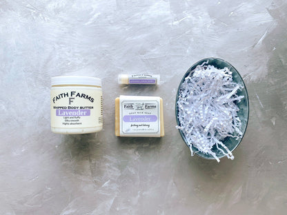 Lavender Gift Tin with Whipped Body Butter - Faith Farms Goat Milk Soap