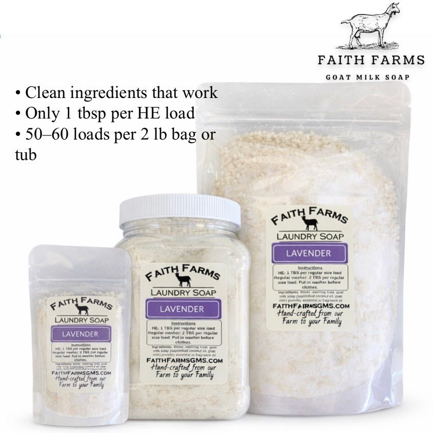 Lavender Laundry Soap - Faith Farms Goat Milk Soap