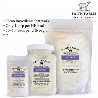 Lavender Laundry Soap - Faith Farms Goat Milk Soap