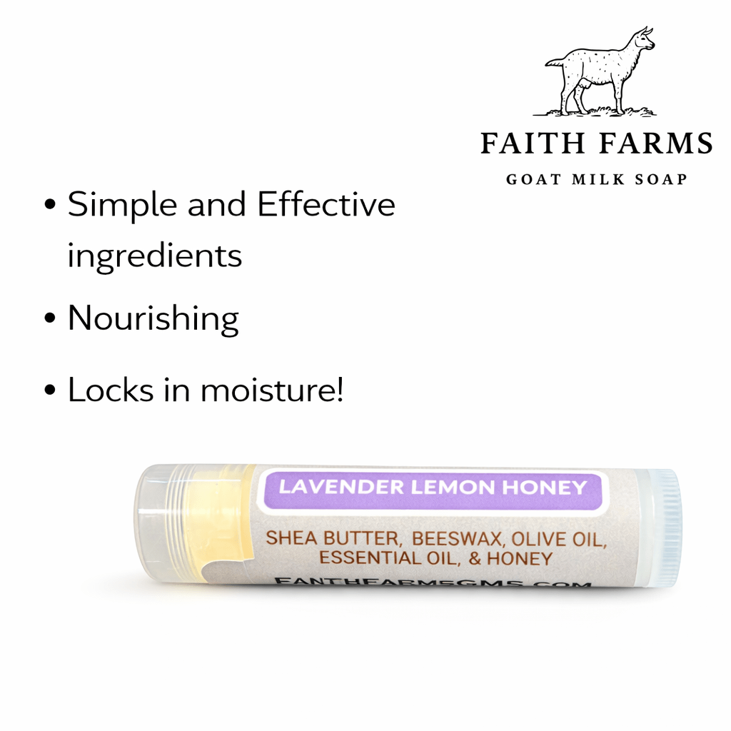 Lavender Lemon Honey Lip Butter - Faith Farms Goat Milk Soap