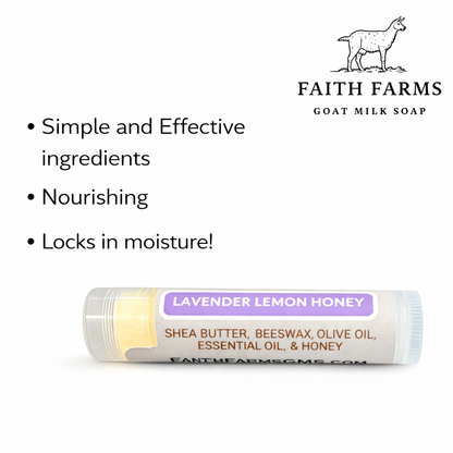 Lavender Lemon Honey Lip Butter - Faith Farms Goat Milk Soap