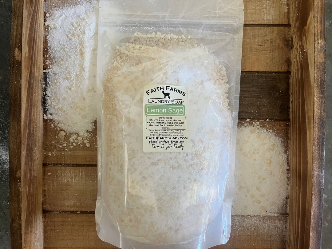 Lemon Sage Laundry Soap - Faith Farms Goat Milk Soap