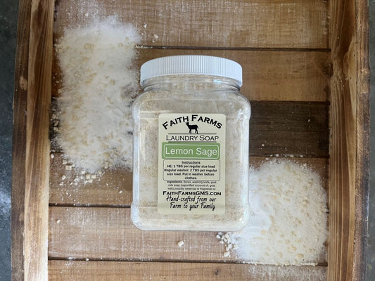 Lemon Sage Laundry Soap - Faith Farms Goat Milk Soap