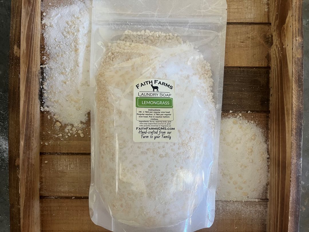 Lemongrass Laundry Soap - Faith Farms Goat Milk Soap
