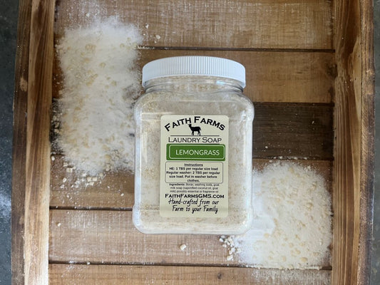 Lemongrass Laundry Soap - Faith Farms Goat Milk Soap