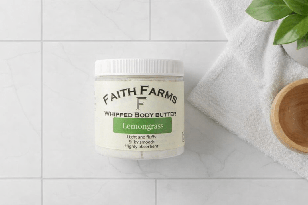 Lemongrass Whipped Body Butter - Faith Farms Goat Milk Soap