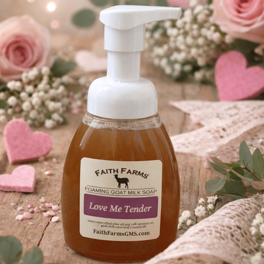Love Me Tender Foaming Goat Milk Hand Soap - Faith Farms Goat Milk Soap