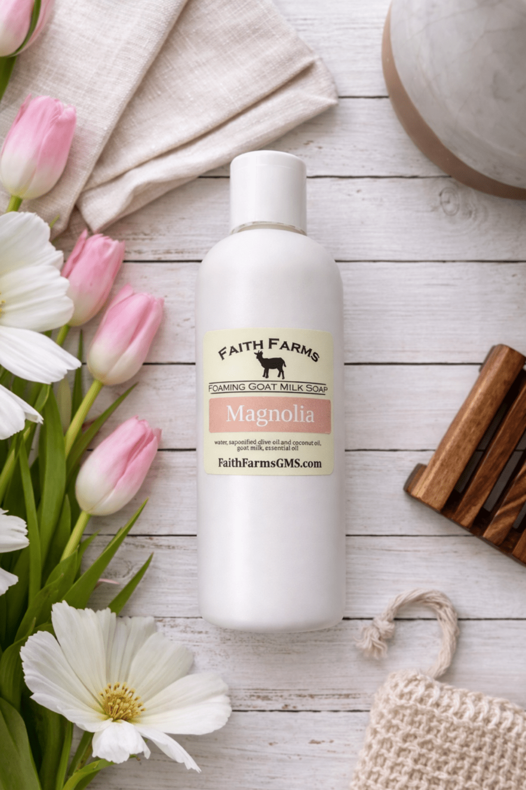 Magnolia Goat Milk Hand Soap - Faith Farms Goat Milk Soap
