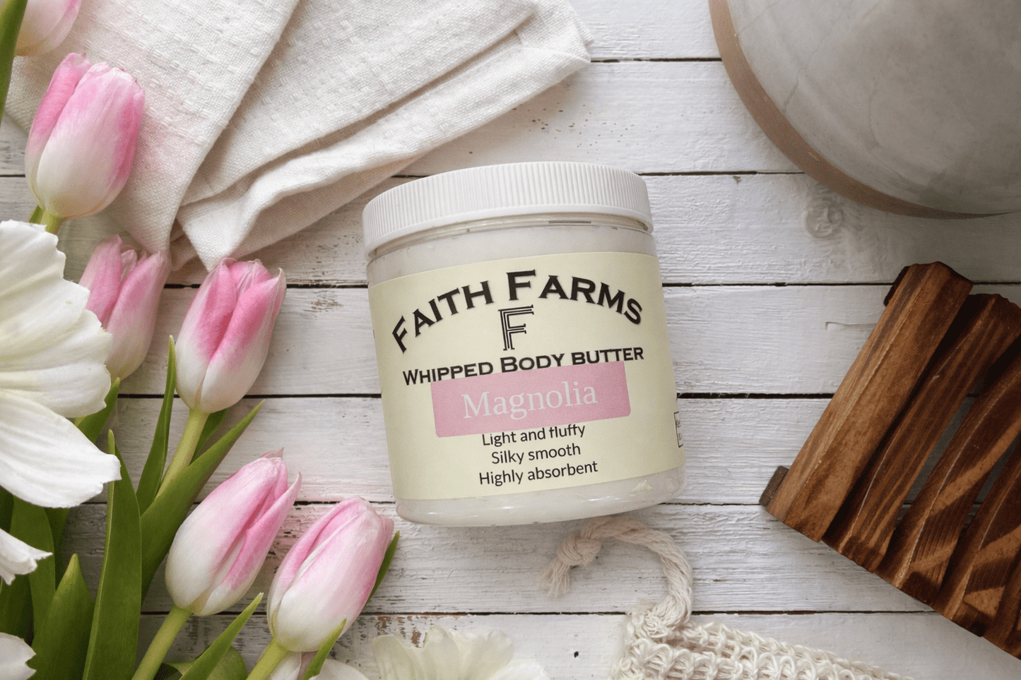Magnolia Whipped Body Butter - Faith Farms Goat Milk Soap