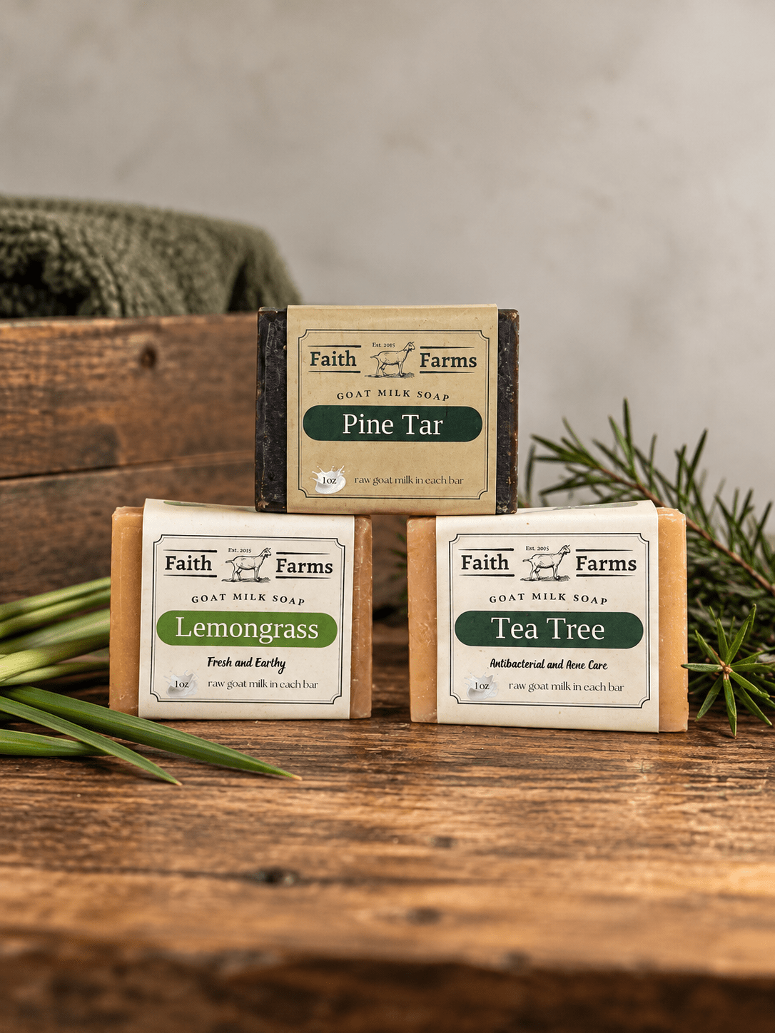 Men's 3 Pack - Faith Farms Goat Milk Soap