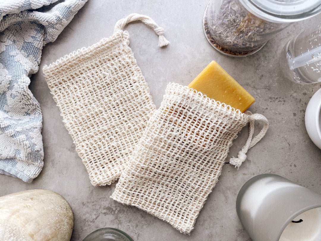 Natural sisal soap saver - Faith Farms Goat Milk Soap