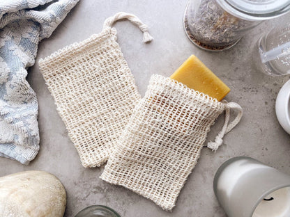Natural sisal soap saver - Faith Farms Goat Milk Soap