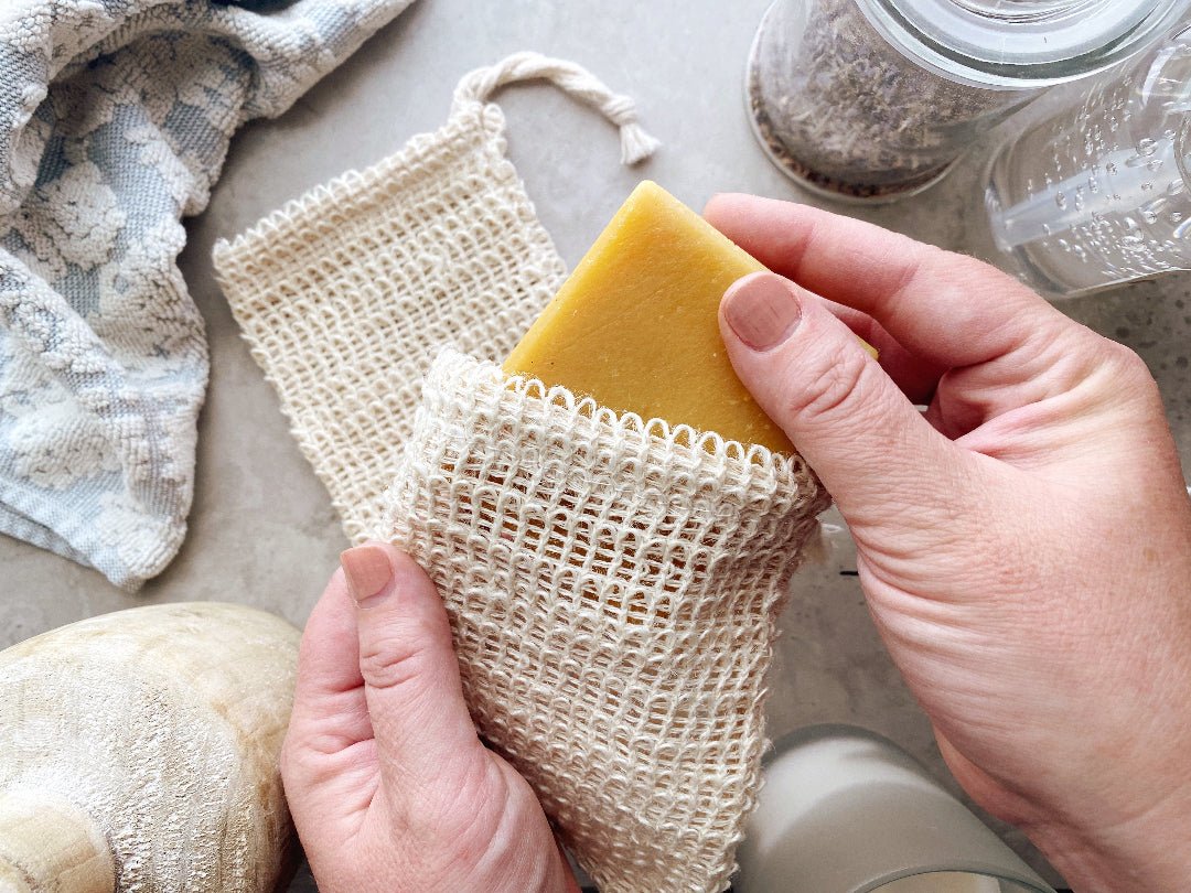 Natural sisal soap saver - Faith Farms Goat Milk Soap