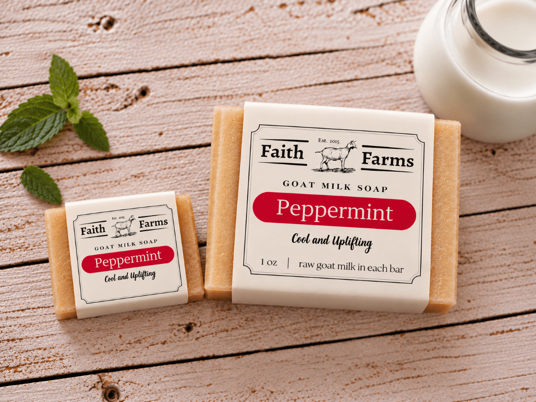 Peppermint Goat Milk Soap - Faith Farms Goat Milk Soap
