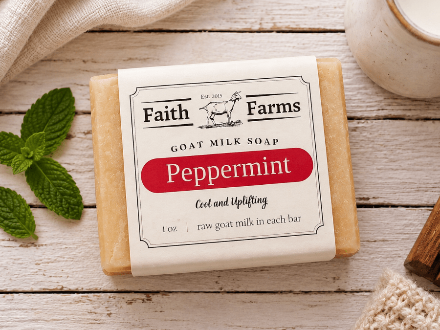 Peppermint Goat Milk Soap - Faith Farms Goat Milk Soap