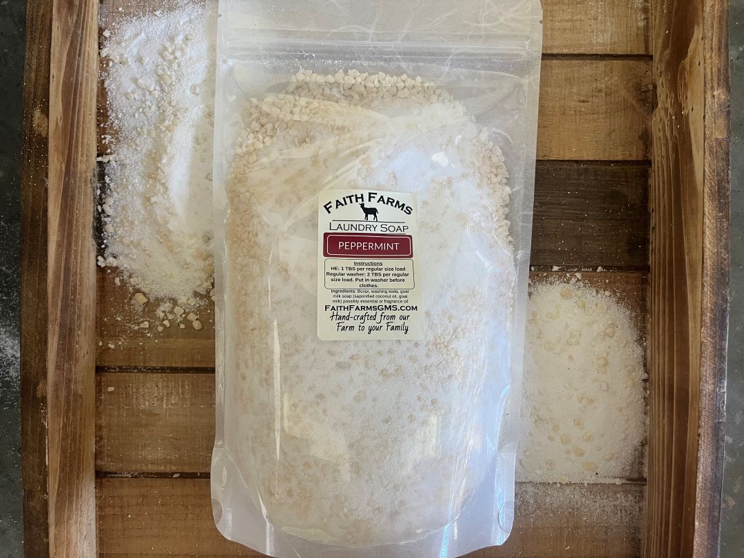 Peppermint Laundry Soap - Faith Farms Goat Milk Soap