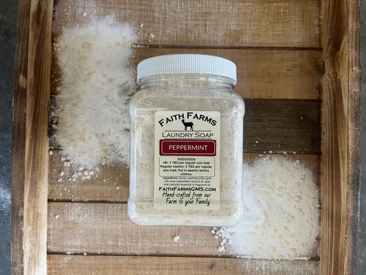 Peppermint Laundry Soap - Faith Farms Goat Milk Soap