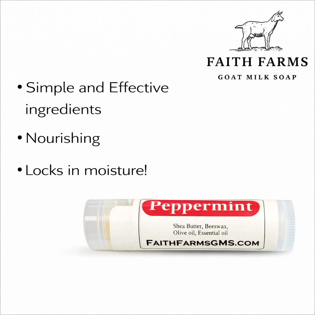 Peppermint Lip Butter - Faith Farms Goat Milk Soap