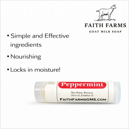 Peppermint Lip Butter - Faith Farms Goat Milk Soap