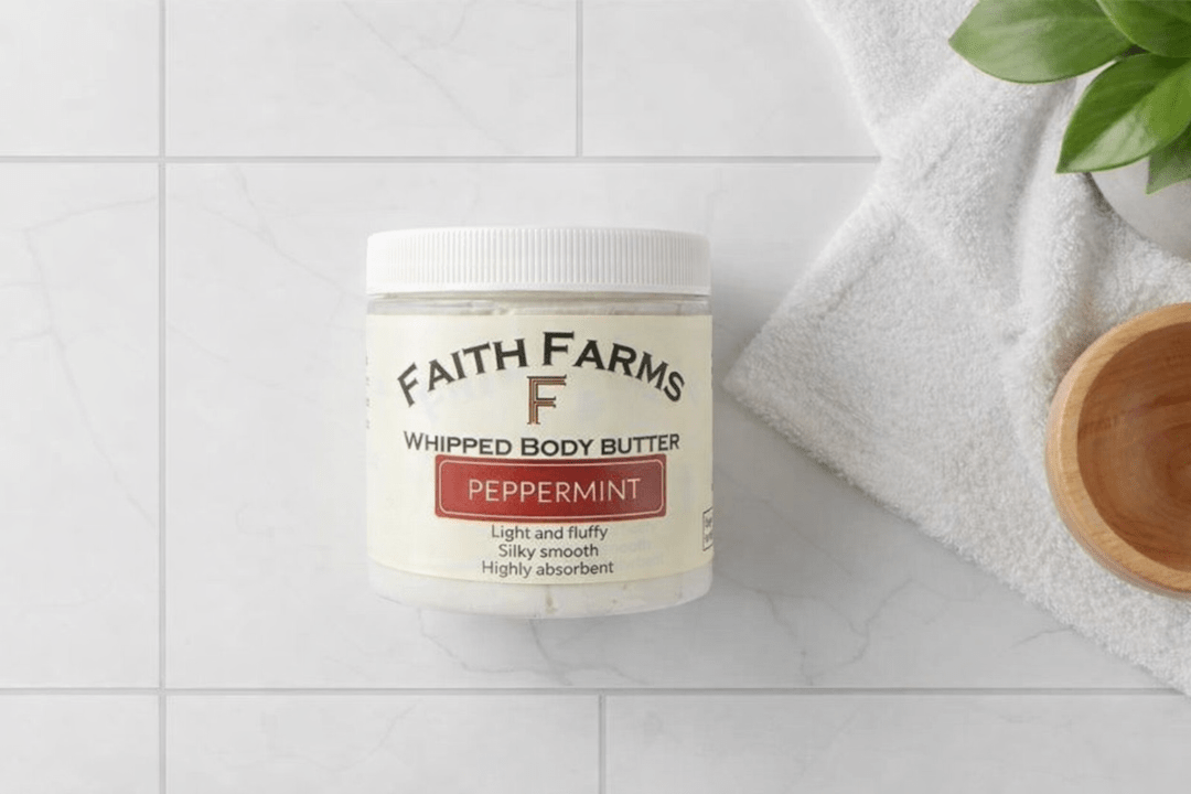 Peppermint Whipped Body Butter - Faith Farms Goat Milk Soap