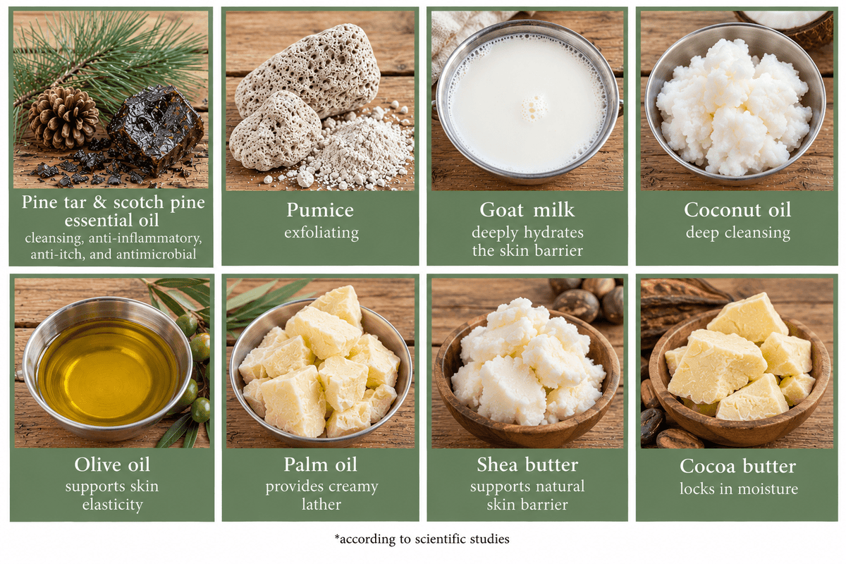Pine Tar Goat Milk Soap - Faith Farms Goat Milk Soap