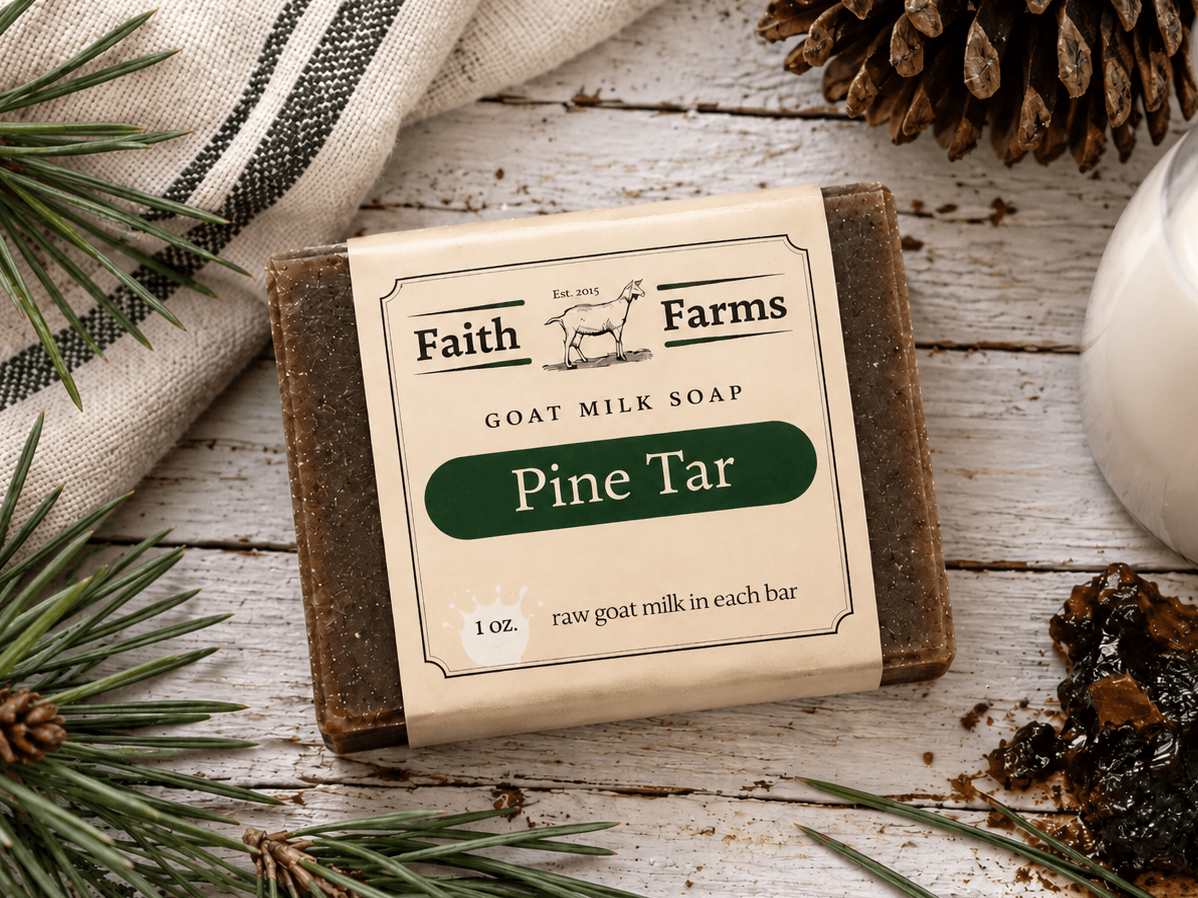 Pine Tar Goat Milk Soap - Faith Farms Goat Milk Soap