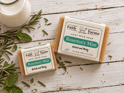 Rosemary Mint Goat Milk Soap - Faith Farms Goat Milk Soap