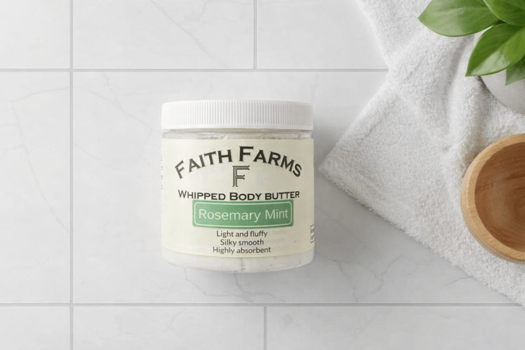 Rosemary Mint Whipped Body Butter - Faith Farms Goat Milk Soap