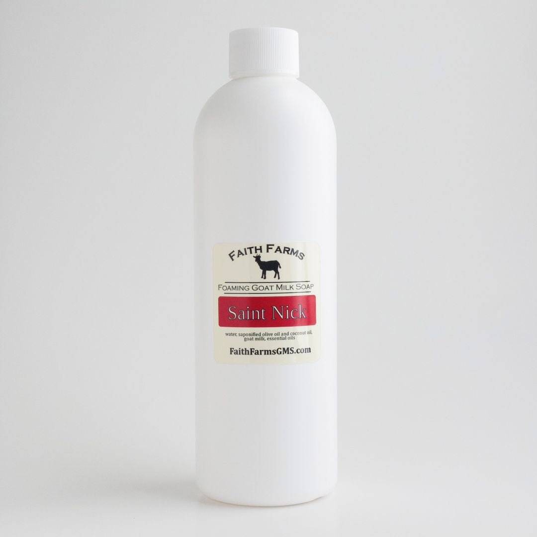 Saint Nick Foaming Goat Milk Hand Soap - Faith Farms Goat Milk Soap