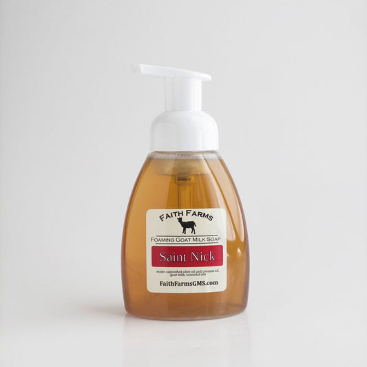 Saint Nick Foaming Goat Milk Hand Soap - Faith Farms Goat Milk Soap