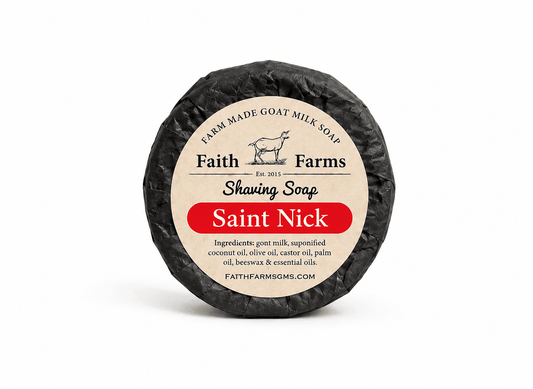 Saint Nick Men's Goat Milk Shaving Soap - Faith Farms Goat Milk Soap
