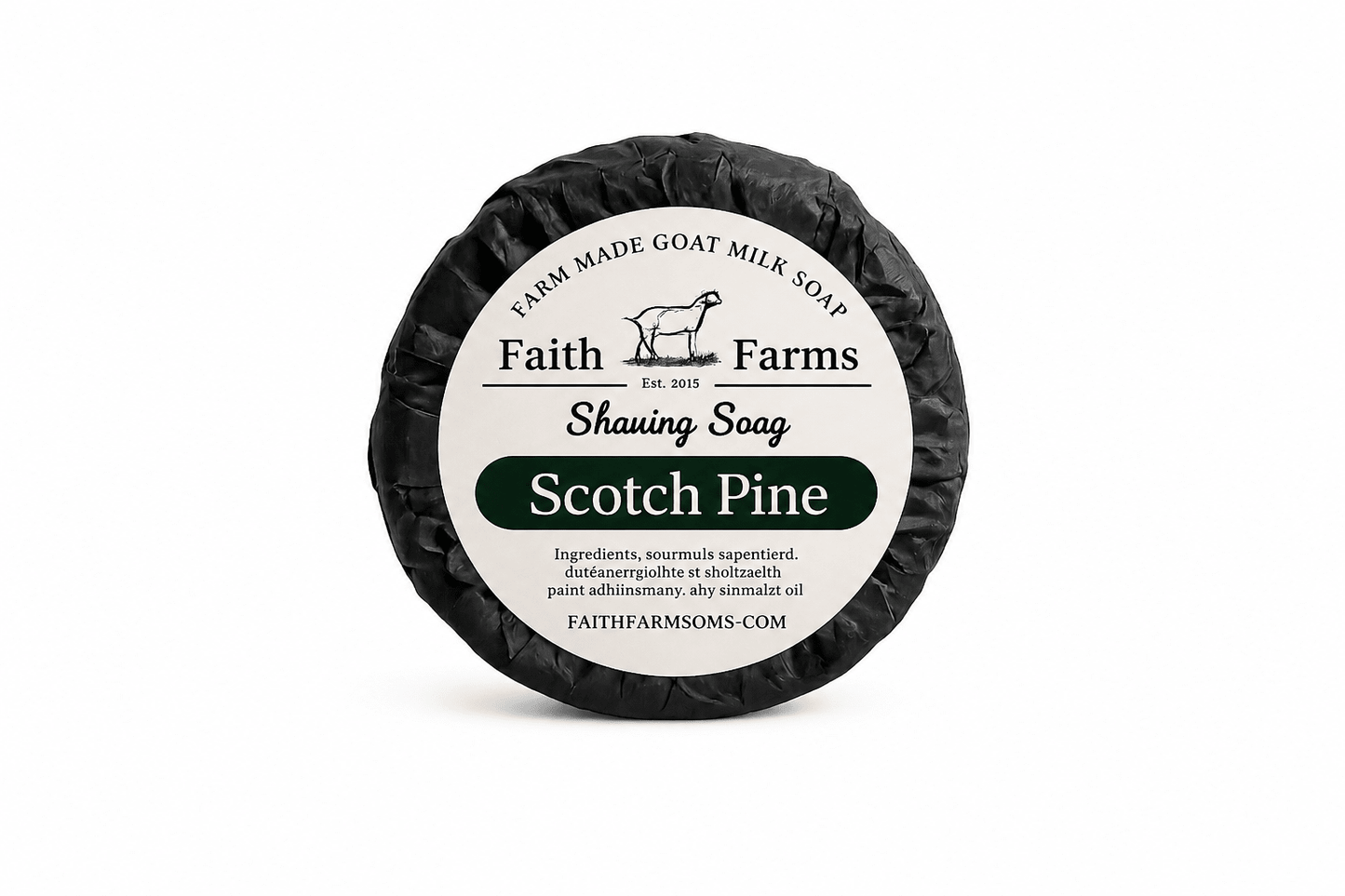 Scotch Pine Men's Goat Milk Shaving Soap - Faith Farms Goat Milk Soap