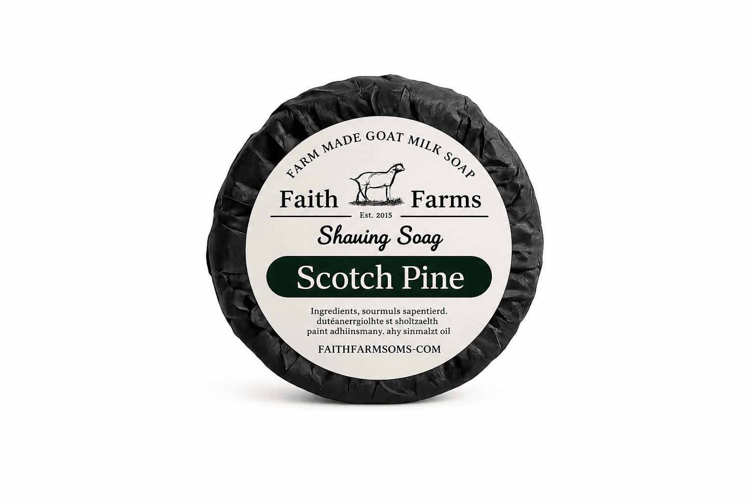 Scotch Pine Men's Goat Milk Shaving Soap - Faith Farms Goat Milk Soap