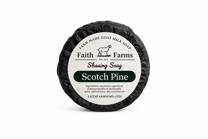 Scotch Pine Men's Goat Milk Shaving Soap - Faith Farms Goat Milk Soap