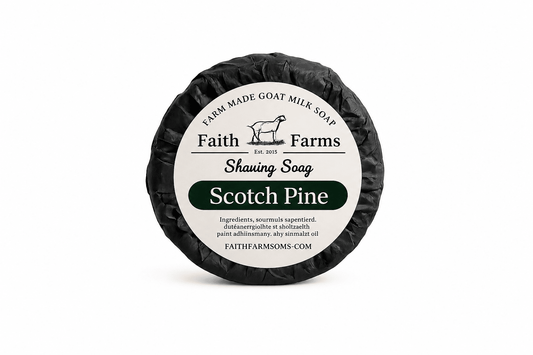 Scotch Pine Men's Goat Milk Shaving Soap - Faith Farms Goat Milk Soap