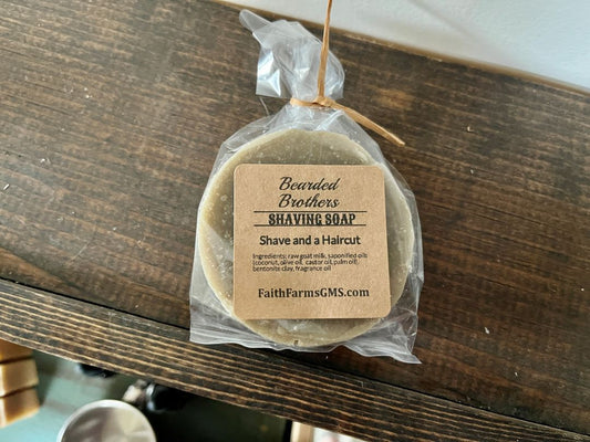 Shave and A Haircut Shaving Soap - Faith Farms Goat Milk Soap