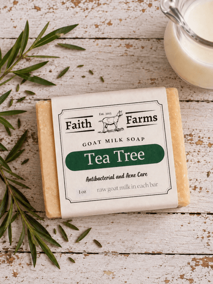 Tea Tree Goat Milk Soap - Faith Farms Goat Milk Soap