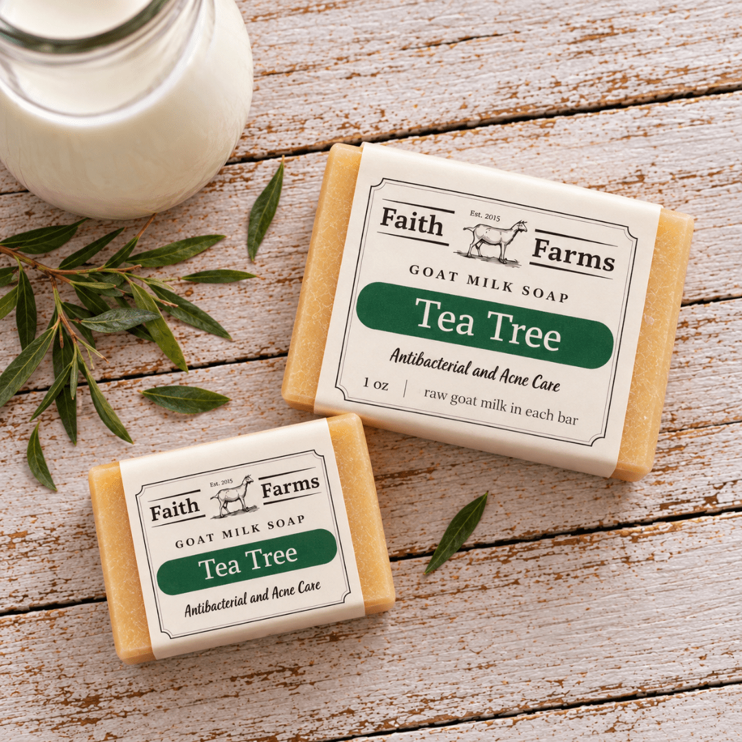 Tea Tree Goat Milk Soap - Faith Farms Goat Milk Soap