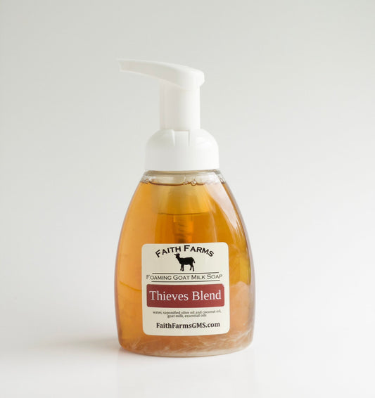 Thieves Blend Foaming Goat Milk Hand Soap - Faith Farms Goat Milk Soap