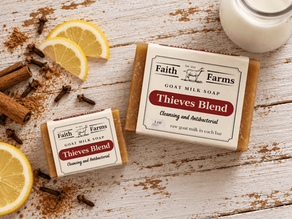 Thieves Blend Goat Milk Soap - Faith Farms Goat Milk Soap