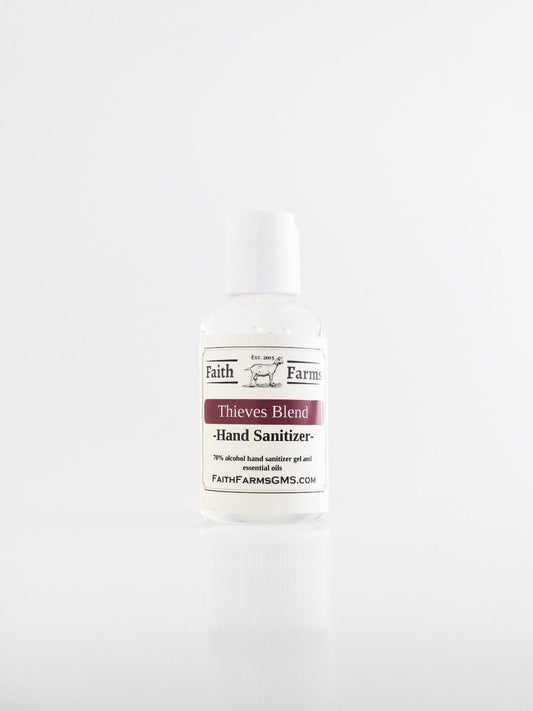 Thieves Blend Hand Sanitizer – Small Squeeze - Faith Farms Goat Milk Soap