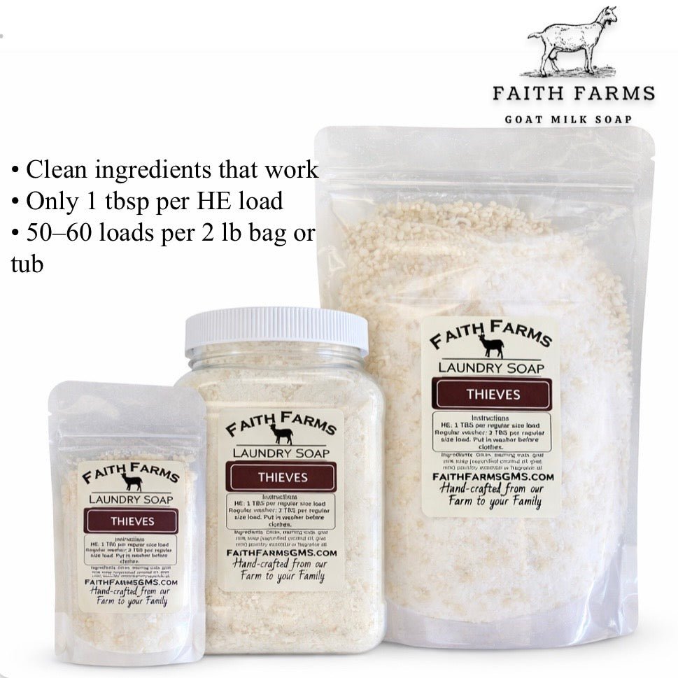 Thieves Blend Laundry Soap - Faith Farms Goat Milk Soap